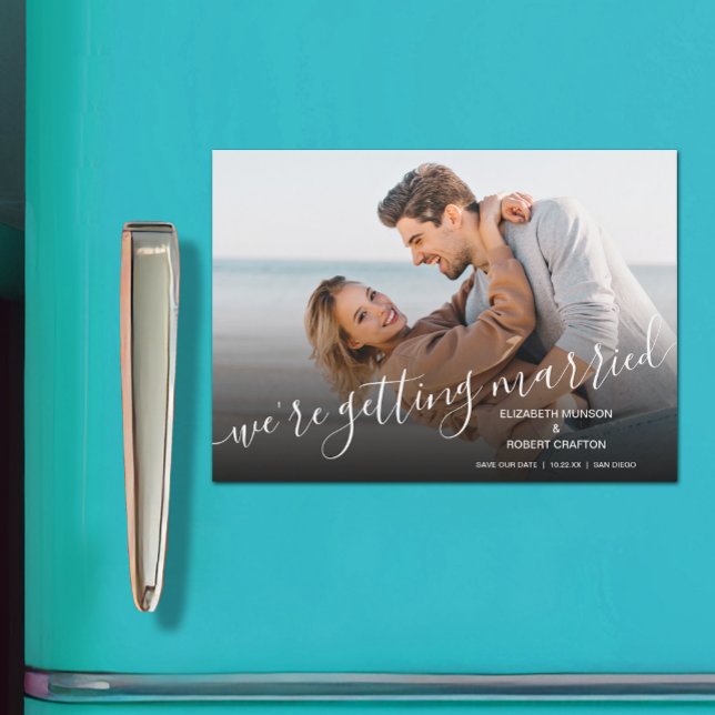 Wedding Photo Save the Date Magnetic Card (Creator Uploaded)