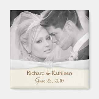 Wedding Photo - Save the Date Square Magnet