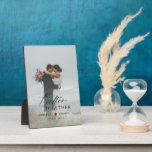 Wedding photo script overlay personalised  plaque<br><div class="desc">Elegant "better together" typography overlay wedding photo keepsake plaque for newlyweds or wedding anniversary; personalised gift with couple names and your text.</div>