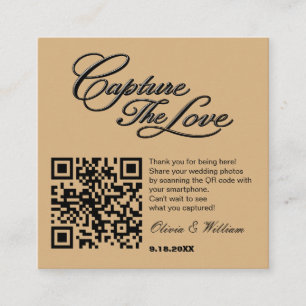 Wedding Photo Sharing QR Code Guest Upload Enclosure Card