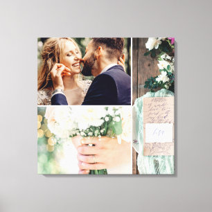 Wedding Photo Shoot Collage Canvas Print