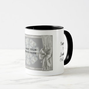 Wedding Photo Silver Personalised Mug