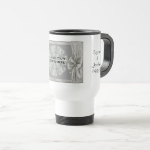 Wedding Photo Silver Personalized Travel Mug