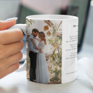 Wedding photo Song lyrics modern keepsake Coffee Mug
