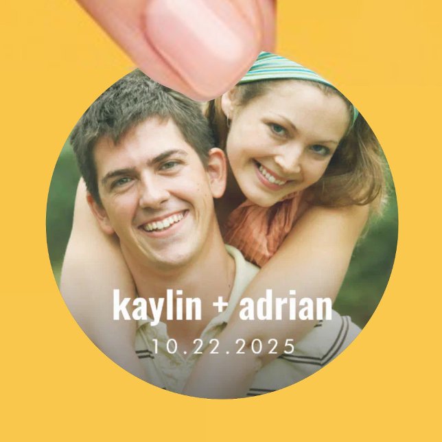 Wedding Photo Sticker for Favours, etc. (Creator Uploaded)
