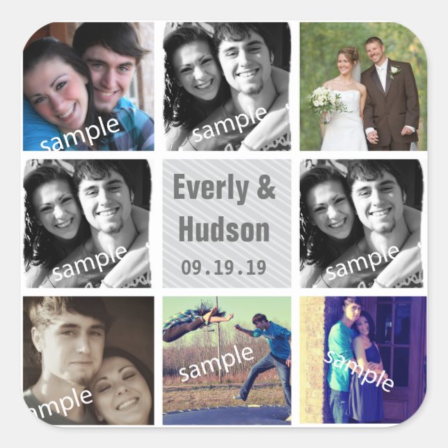 Wedding Photo Stickers (Front)