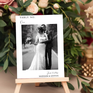 Wedding Photo Table Number Card