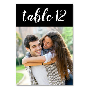 Wedding Photo Table Number Cards Custom Template