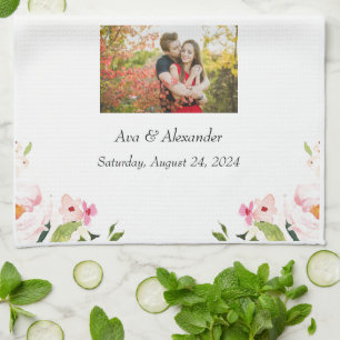 Wedding photo  tea towel