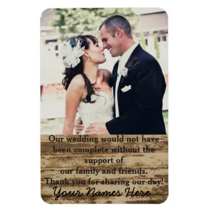 Wedding Photo Template Thank you Magnet