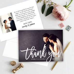 Wedding Photo Thank You   Brush Lettered Script