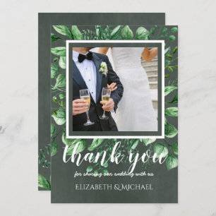 Wedding Photo Thank You Card with Text Both Sides
