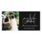 Wedding Photo Thank You Cards with Monogram Black
