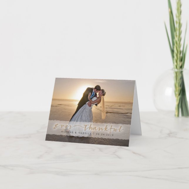 Wedding Photo Thank You | Ever Thankful Card (Front)