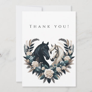 Wedding Photo-Thank You- Horse in Love Invitation