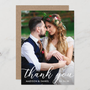 Wedding Photo Thank You Kraft Card