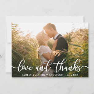 Wedding Photo Thank You Love and Thanks