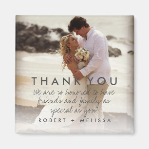 Wedding Photo Thank You Message Favour Magnet