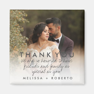 Wedding Photo Thank You Message Magnet
