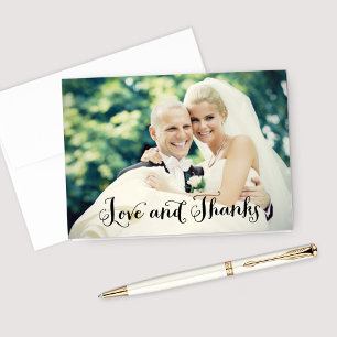 Wedding Photo Thank You Note Cards Folded Style