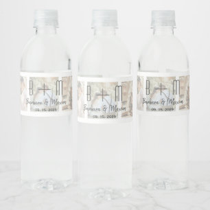 Wedding Photo Water Bottle Label