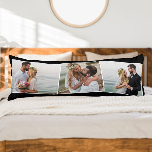 Wedding Photo ZigZag Picture Montage Personalized Body Cushion
