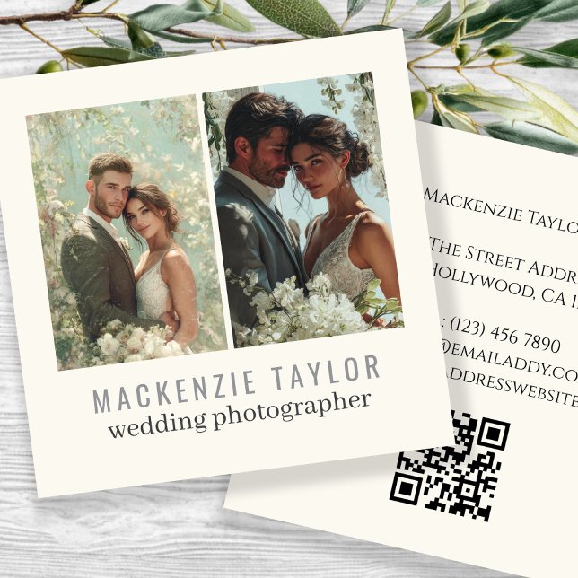 Wedding Photographer 2 Photo Personalised QR Code (Wedding Photographer 2 Photo Personalized QR Code
by Ricaso. Photographs, text &  scannable QR code)
