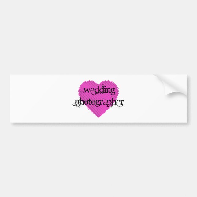 Wedding Photographer Bumper Sticker (Front)