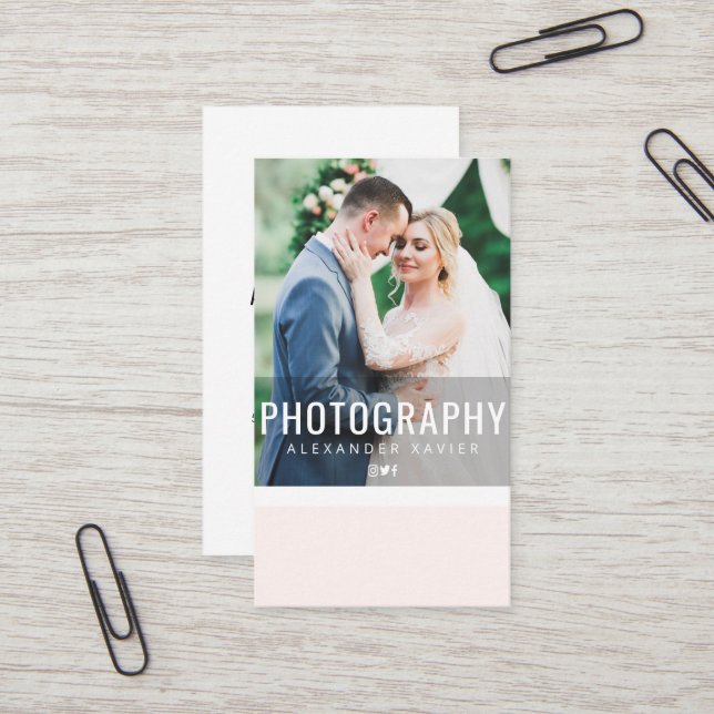 wedding photographer Business Card (Front/Back In Situ)