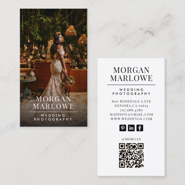 Wedding Photographer Business Card (Front/Back)
