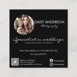 Wedding Photographer Business Card Elegant Wedding