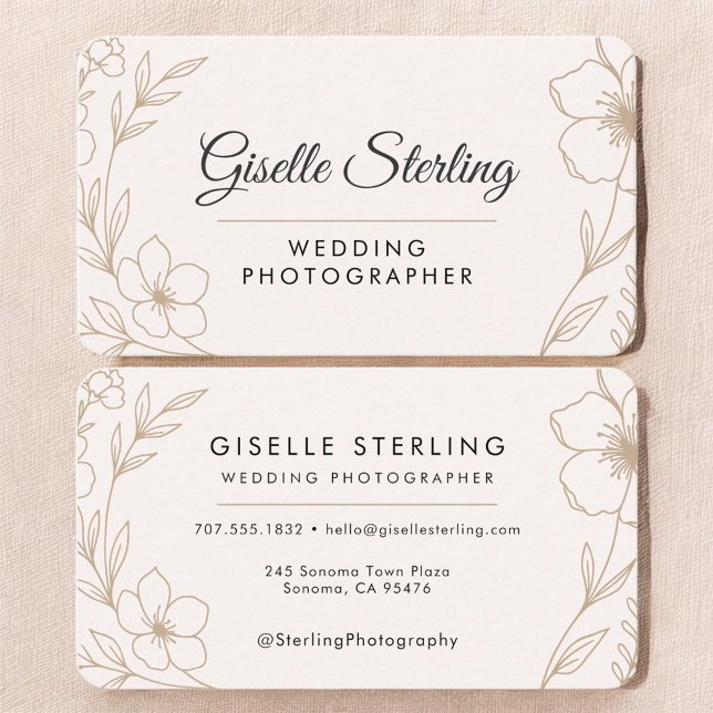 Wedding Photographer Floral Business Card (Creator Uploaded)
