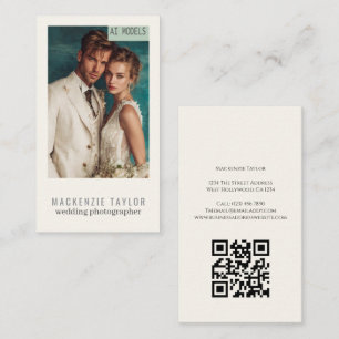 Wedding Photographer Photo Personalised QR Code Business Card