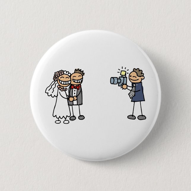Wedding Photographer Photography Wedding Pictures 6 Cm Round Badge (Front)