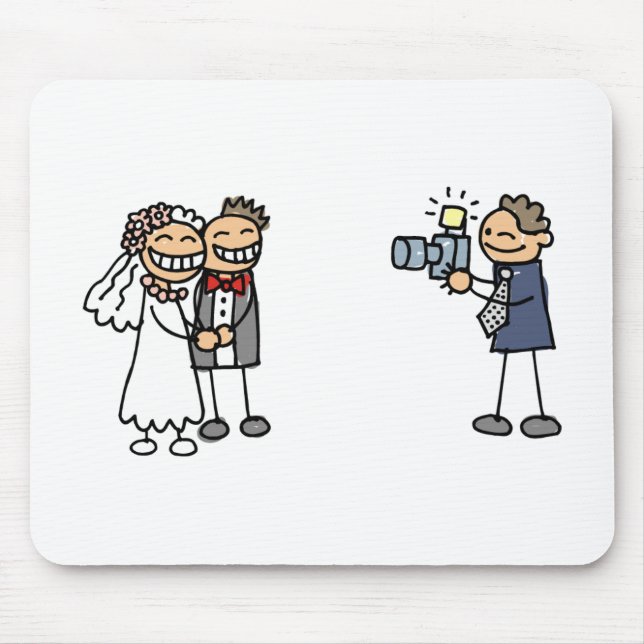 Wedding Photographer Photography Wedding Pictures Mouse Pad (Front)