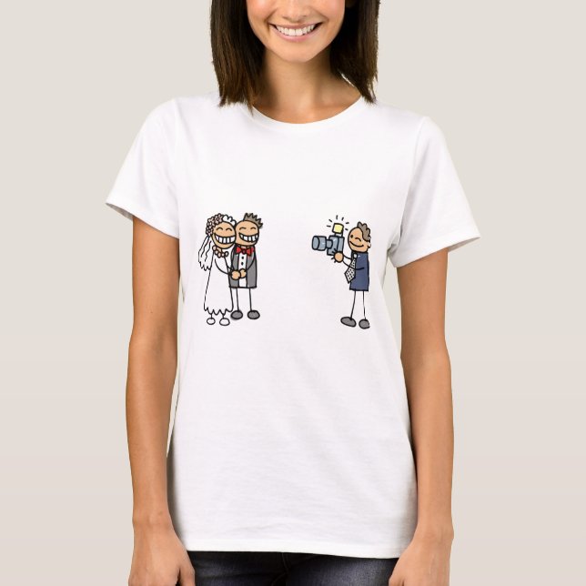 Wedding Photographer Photography Wedding Pictures T-Shirt (Front)