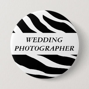 Wedding Photographer Zebra Wedding Button