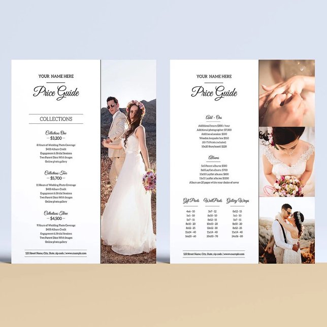 Wedding Photography Price List Template (Creator Uploaded)