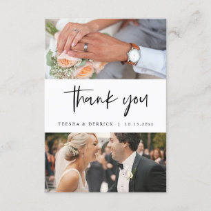 Wedding Photos Thank you, Modern Simple Script Enclosure Card