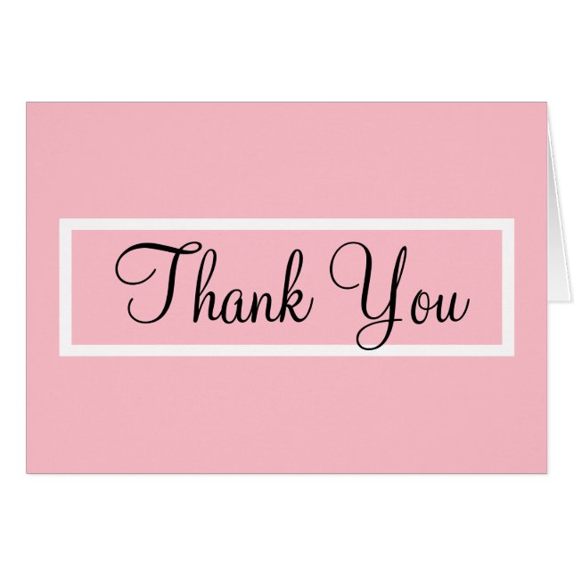 Wedding Pink Roses Thank You  (Front Horizontal)