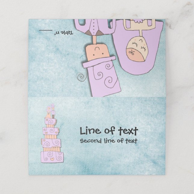 Wedding Place Card (Outside Unfolded)