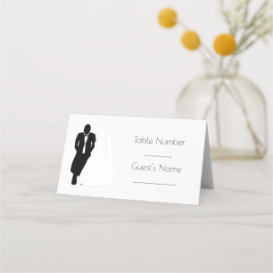 Wedding Place Card Bride Groom