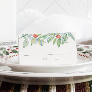 Wedding Place Card, Escort Card, Christmas Place Card