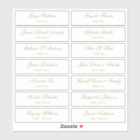 Wedding Place Card Guest Names Table Number Stick