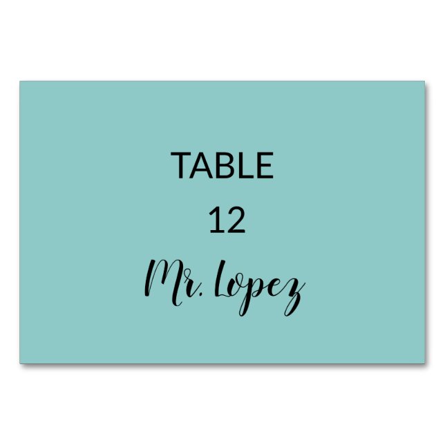 Wedding  Place Card Paper - Table Decorations (Front)