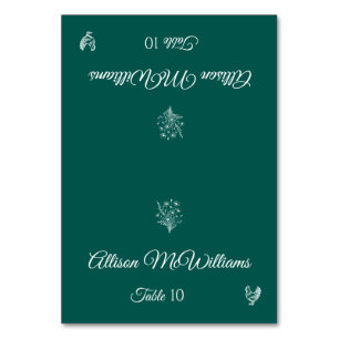 Wedding Place card-Wildflowers-Poultry- Table Number