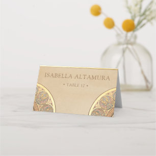 Wedding Place Cards   Gold Nouveau Deco