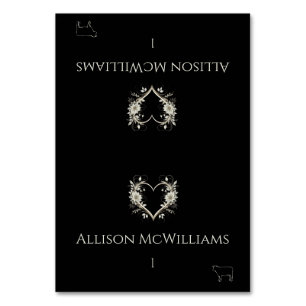 Wedding Place cards-Meat Icon-Flowers Table Number