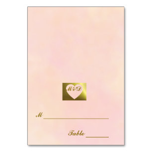 Wedding Place Cards Vintage Pale Pink Set