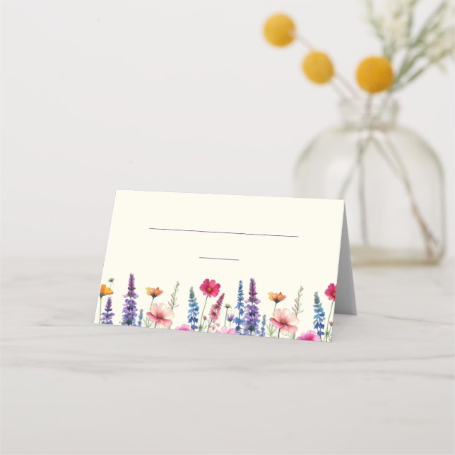 Wedding Place cards-Wildflower Symphony- Card (Back)